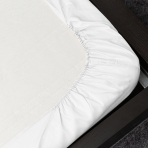 Satin dra-på-lakan „Classic White“, 90x200 cm, 140x200 cm, 160x200 cm, 180x200 cm Satin dra-på-lakan „Classic White“, 90x200 cm, 140x200 cm, 160x200 cm, 180x200 cm