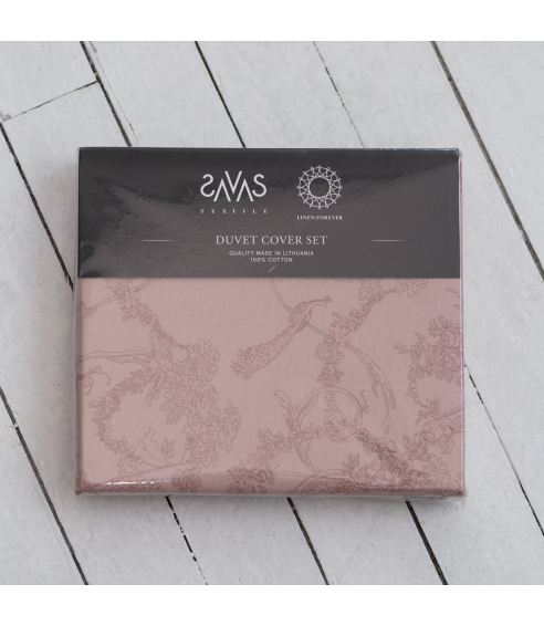 Patalynės komplektas „Toile de Jouy caffe“. Bomull sängkläder