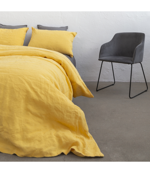 Lininė patalynė „Linen yellow“. Linne sängkläder