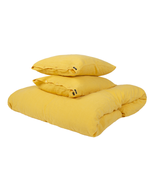Lininė patalynė „Linen yellow“. Linne sängkläder