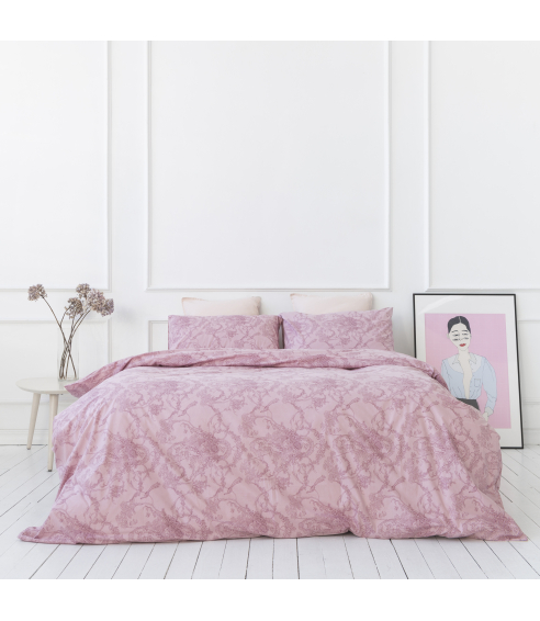 Patalynės komplektas „Toile de Jouy red“. Bomull sängkläder