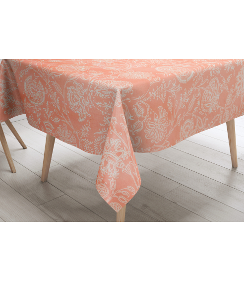 Bordsduk „Orange flora“. Bomullsdukar