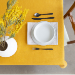 Bordsduk „Linen yellow“. Linnedukar, 140x140 cm, 140x300 cm Bordsduk „Linen yellow“. Linnedukar, 140x140 cm, 140x300 cm