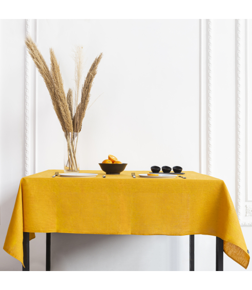 Bordsduk „Linen yellow“. Linnedukar
