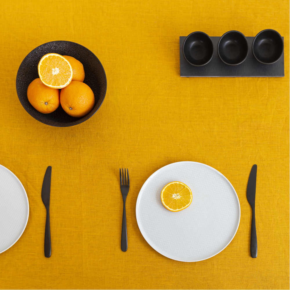 Bordsduk „Linen yellow“. Linnedukar, 140x140 cm, 140x300 cm Bordsduk „Linen yellow“. Linnedukar, 140x140 cm, 140x300 cm