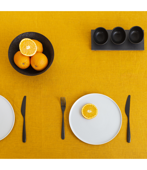 Bordsduk „Linen yellow“. Linnedukar