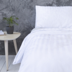 Premium satin påslakanset „Stripe 2 cm“. Påslakanset 135x200, 140x200 cm