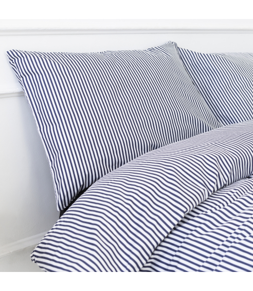 Patalynės komplektas „Blue stripes“. Bomull sängkläder