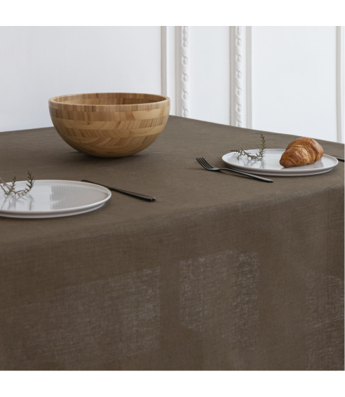 Bordsduk „Linen brown“. Linnedukar