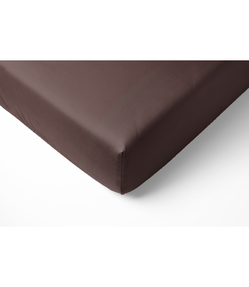 Satin dra-på-lakan „Chocolate“. Dra på lakan