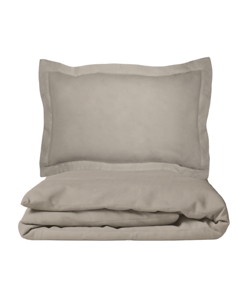 Premium satin påslakanset „Taupe“. Satin påslakan