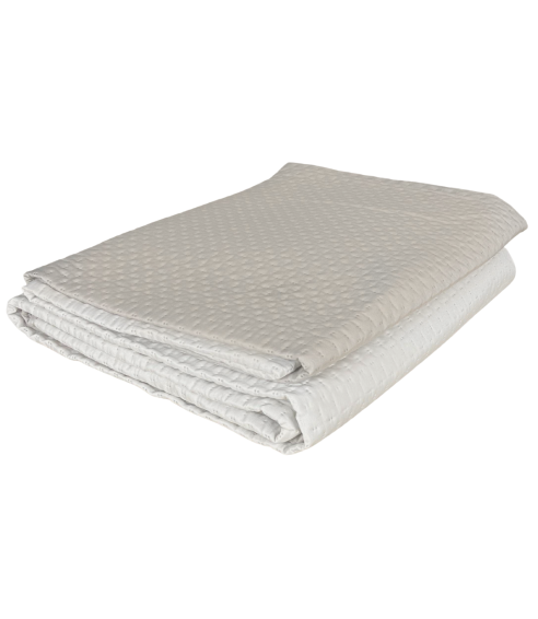 Dubbelsidigt överkast „Cream trapuntino Bedspread“. Plädar