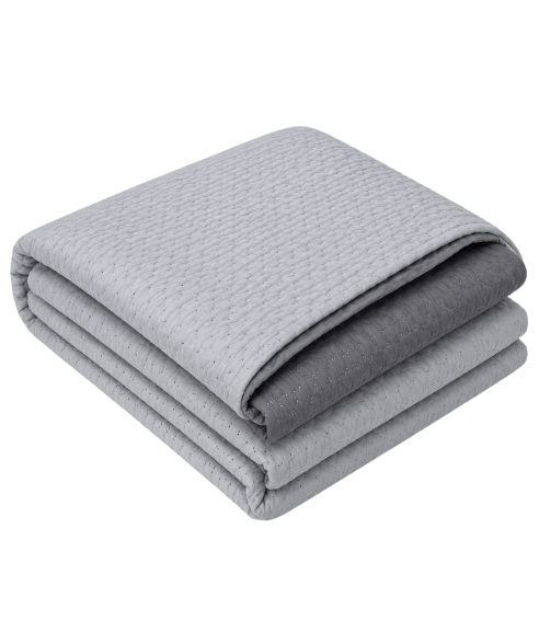 Dubbelsidigt överkast „Grey trapuntino Bedspread“. Plädar