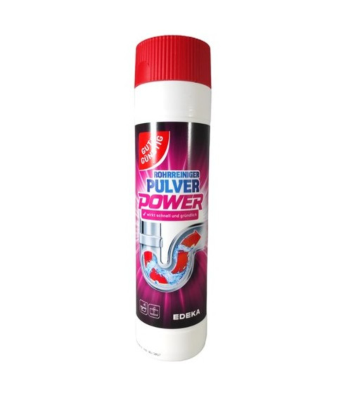 Kanalisationsrengöring „Pipe Cleaner Edeka Pulver Power“. Rengöringsmedel