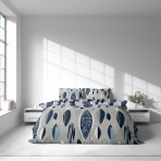 Bäckebölja påslakanset „Kora Indigo Drift“. Grå sängkläder, 140x200 cm, 160x200 cm, 200x200 cm, 200x220 cm, 240x220 cm Bäckebölja påslakanset „Kora Indigo Drift“. Grå sängkläder, 140x200 cm, 160x200 cm, 200x200 cm, 200x220 cm, 240x220 cm