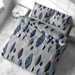Bäckebölja påslakanset „Kora Indigo Drift“. Grå sängkläder, 140x200 cm, 160x200 cm, 200x200 cm, 200x220 cm, 240x220 cm Bäckebölja påslakanset „Kora Indigo Drift“. Grå sängkläder, 140x200 cm, 160x200 cm, 200x200 cm, 200x220 cm, 240x220 cm