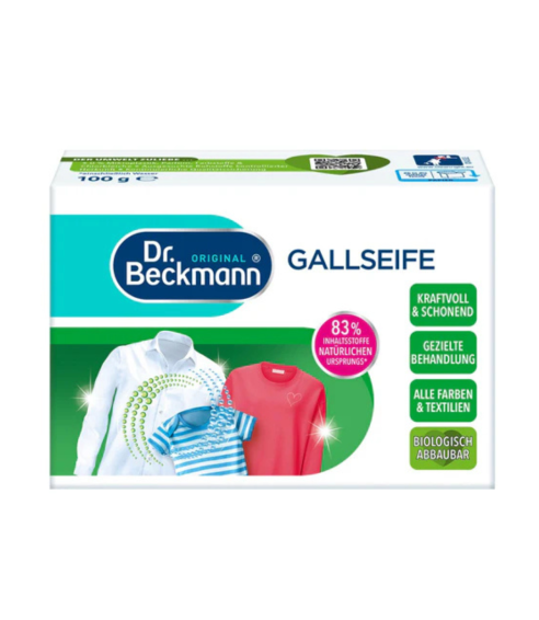 Fläckborttagningssåpa med galla „Gall soap Dr. Beckmann“. Rengöringsmedel