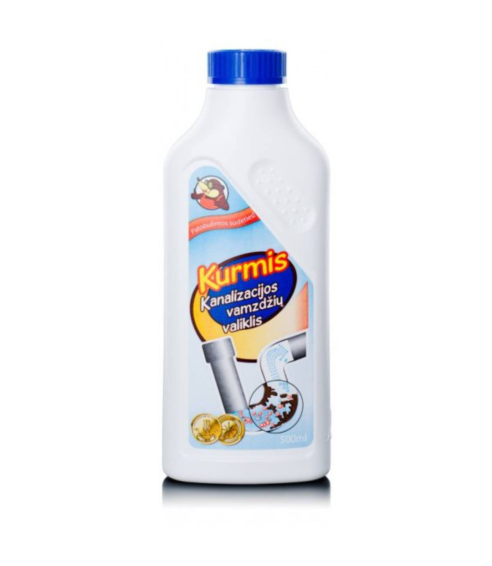 Kanalrensvätska „Kurmis Liquid“ 500 ml. Rengöringsmedel