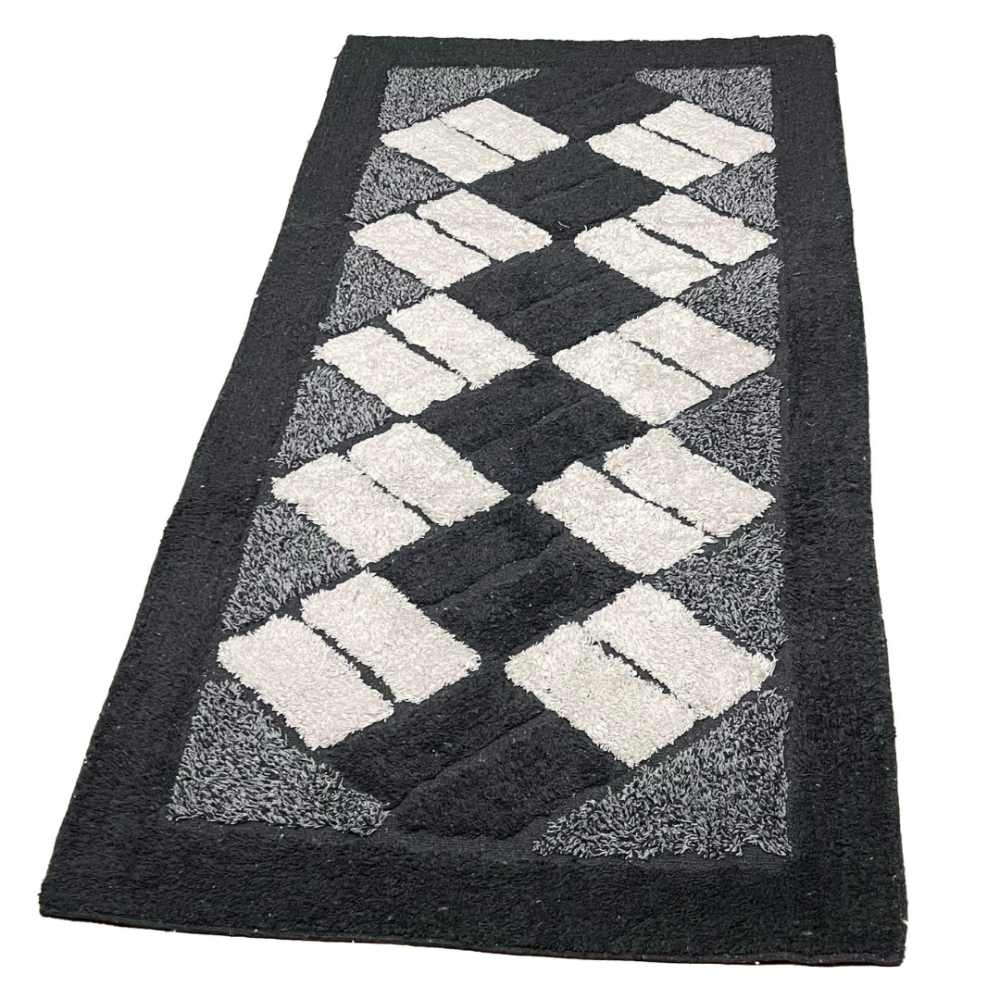 Matta „Black Diamond Mosaic Rug“. Badrumsmattor, 70x140 cm Matta „Black Diamond Mosaic Rug“. Badrumsmattor, 70x140 cm