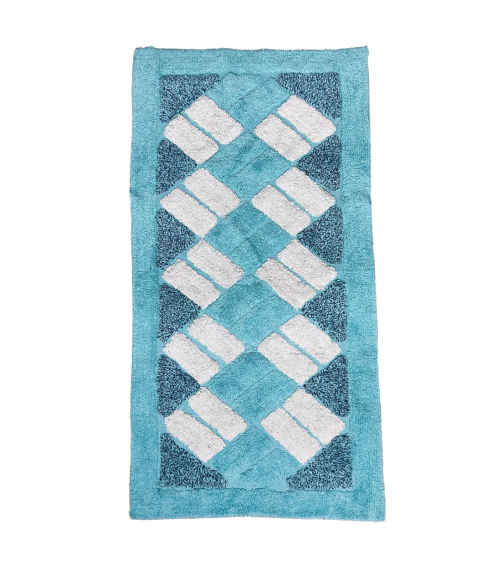 Matta „Blue Diamond Mosaic Rug“. Badrumsmattor