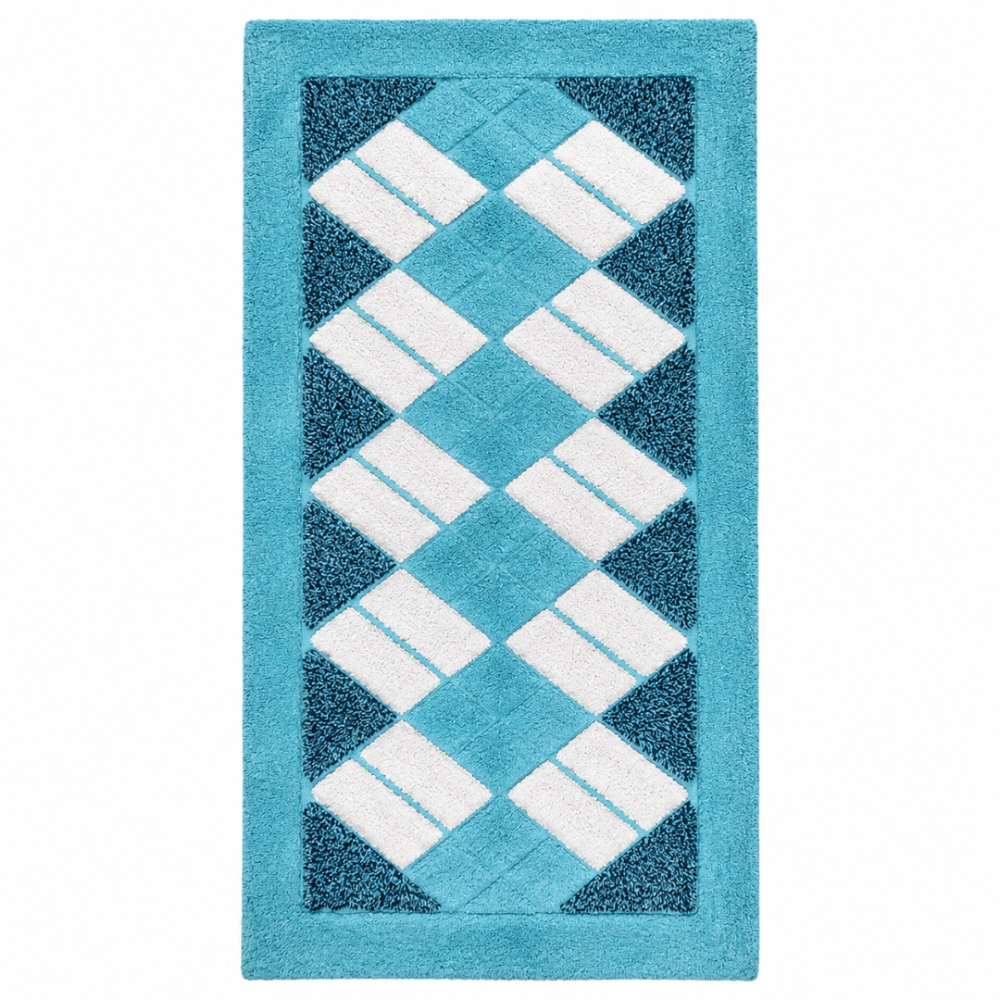 Matta „Blue Diamond Mosaic Rug“. Badrumsmattor, 70x140 cm Matta „Blue Diamond Mosaic Rug“. Badrumsmattor, 70x140 cm
