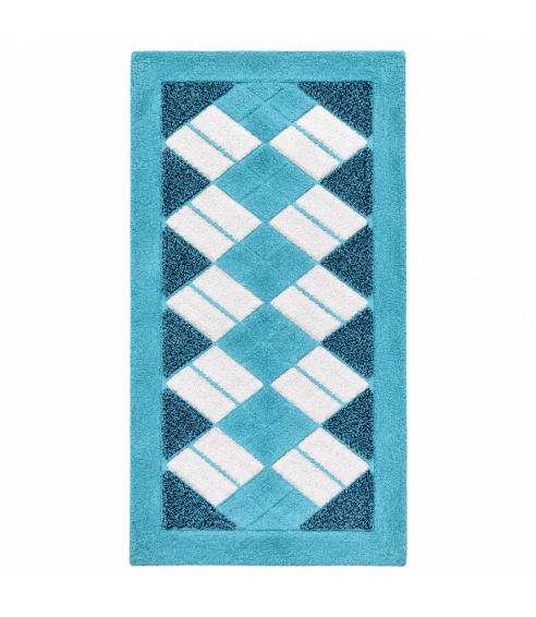 Matta „Blue Diamond Mosaic Rug“. Badrumsmattor