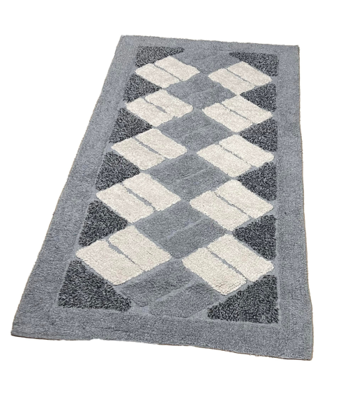 Matta „Grey Diamond Mosaic Rug“
