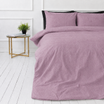 Linne sängkläder „Linen Blushfade“. Påslakanset 150x210, 140x200 cm, 150x200 cm, 160x200 cm, 180x200 cm, 200x200 cm, 200x220 cm, 240x220 cm. Enfärgat påslakanset i dämpad lila nyans utan tydliga mönster.