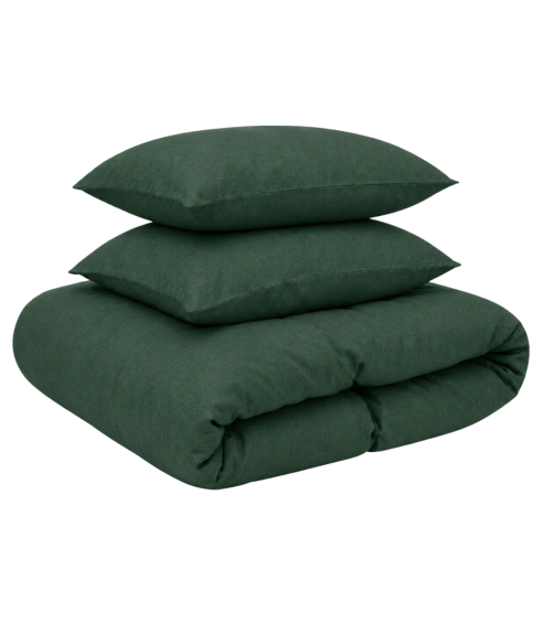 Linne sängkläder „Linen Dark Green“. Linne sängkläder