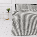 Linne sängkläder „Linen Grey Stripes“. Påslakanset 150x210, 140x200 cm, 150x200 cm, 160x200 cm, 180x200 cm, 200x200 cm, 200x220 cm, 240x220 cm. Elegant bäddset med grå och vita ränder. Linne sängkläder „Linen Grey Stripes“. Påslakanset 150x210, 140x200 cm, 150x200 cm, 160x200 cm, 180x200 cm, 200x200 cm, 200x220 cm, 240x220 cm. Elegant bäddset med grå och vita ränder.