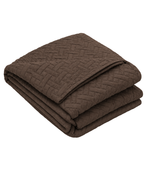 Överkast „Bedspread Brunette“. Plädar