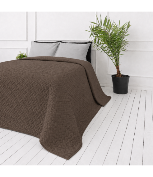 Överkast „Bedspread Brunette“. Plädar