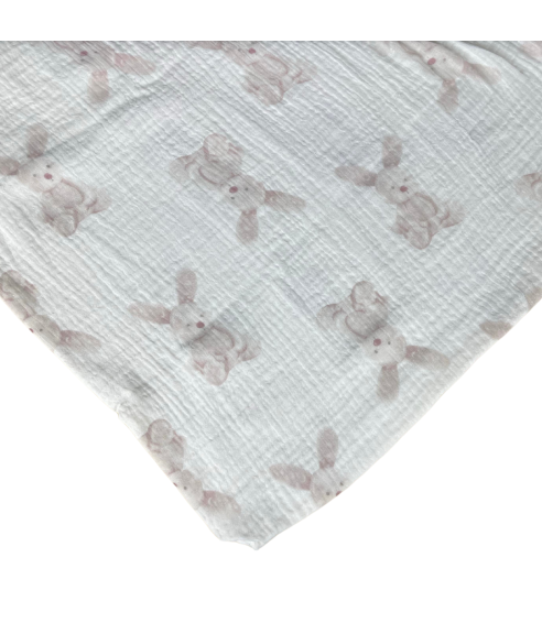 Muslin sängkläder “Sweet Bunny Rest”. Bomull sängkläder