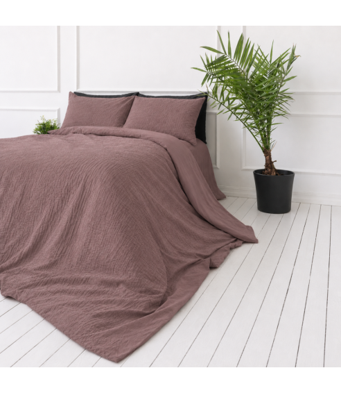 Påslakanset muslin „Brown muslin“. Påslakanset 200x200