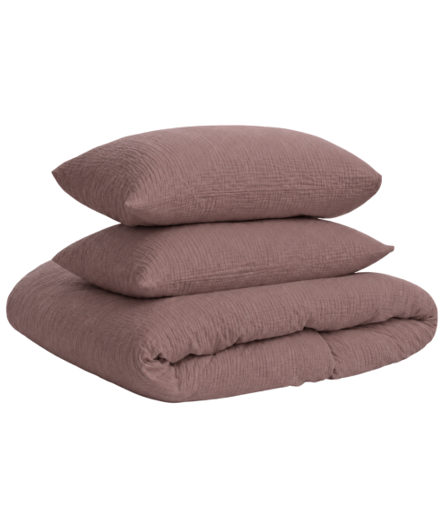 Påslakanset muslin „Brown muslin“. Påslakanset 200x200