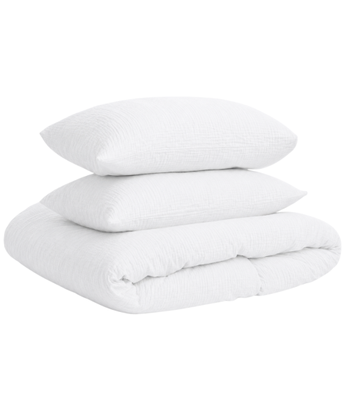 Påslakanset muslin „White muslin“. Påslakanset 200x200