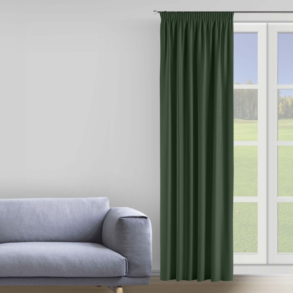 Mörkläggningsgardiner „Dark green“, 150x275 cm Mörkläggningsgardiner „Dark green“, 150x275 cm