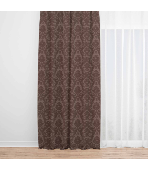 Mörkläggningsgardiner „Brown baroque curtain“. Gardiner