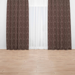 Mörkläggningsgardiner „Brown baroque curtain“, 140x270 cm Mörkläggningsgardiner „Brown baroque curtain“, 140x270 cm