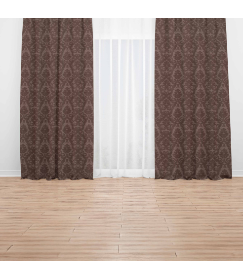 Mörkläggningsgardiner „Brown baroque curtain“. Gardiner