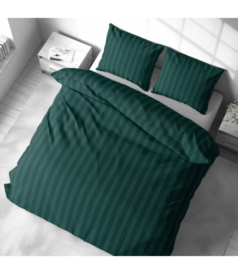 Örngott „Green Stripes“. Örngott 50×70