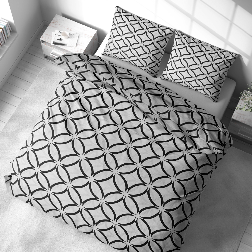 Örngott „Grey Retro Rings“. Örngott 50×70 Örngott „Grey Retro Rings“. Örngott 50×70