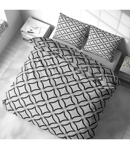 Örngott „Grey Retro Rings“. Örngott 50×70