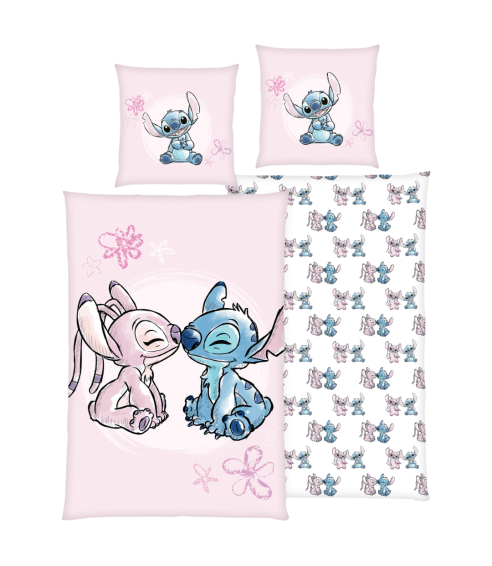 Påslakanset „Angel and Stitch“. Bomull sängkläder
