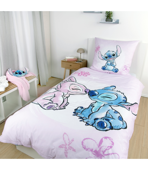 Påslakanset „Angel and Stitch“. Bomull sängkläder