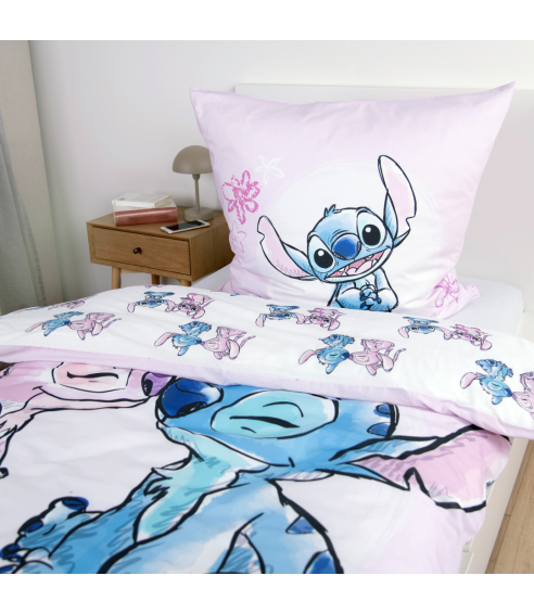 Påslakanset „Angel and Stitch“. Bomull sängkläder