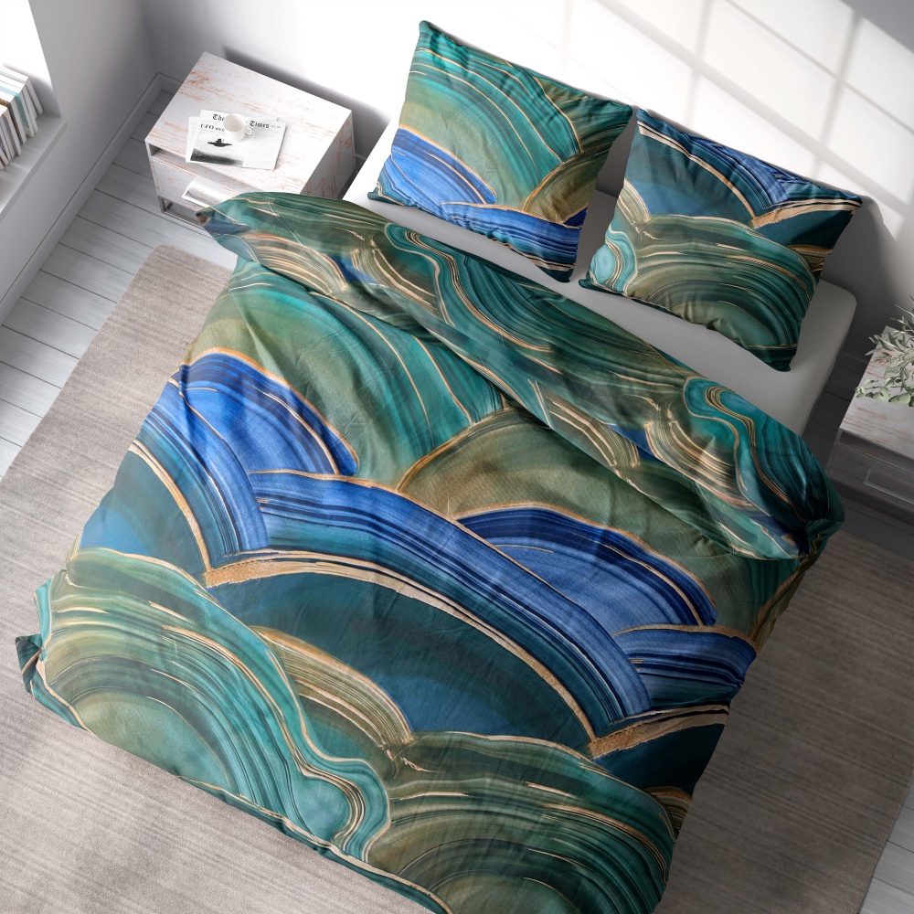 Påslakanset „Artgreen“. Gröna sängkläder, 140x200 cm, 150x200 cm, 160x200 cm, 180x200 cm Påslakanset „Artgreen“. Gröna sängkläder, 140x200 cm, 150x200 cm, 160x200 cm, 180x200 cm