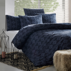 Påslakanset „Bailey Blue“. Mönstrade sängkläder, 140x200 cm, 200x200 cm, 200x220 cm Påslakanset „Bailey Blue“. Mönstrade sängkläder, 140x200 cm, 200x200 cm, 200x220 cm