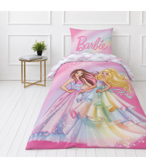 Påslakanset „Barbie“. Bomull sängkläder