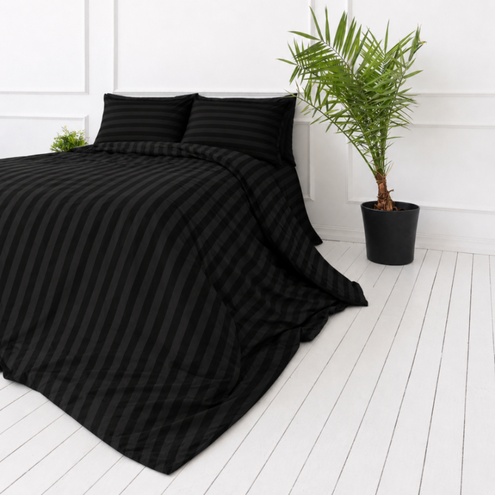 Påslakanset „Black Stripes“. Mönstrade sängkläder, 140x200 cm, 150x200 cm, 160x200 cm, 180x200 cm, 200x200 cm, 200x220 cm Påslakanset „Black Stripes“. Mönstrade sängkläder, 140x200 cm, 150x200 cm, 160x200 cm, 180x200 cm, 200x200 cm, 200x220 cm